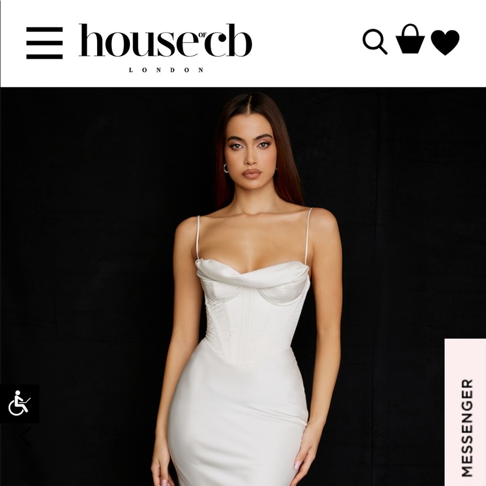 House of CB Charmaine ivory corset maxi dress, brand new size XS